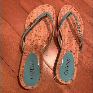 Guess Juliann Flip Flops - Light Blue size 10M